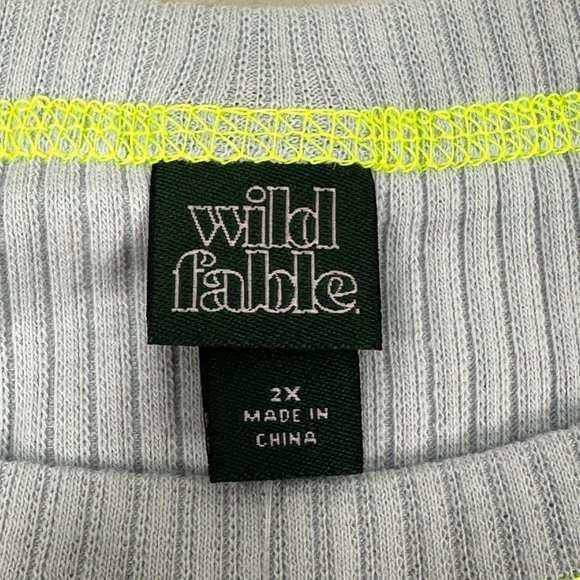 Lot of 2 Wild Fable Women's Size 2X Long Sleeve Tee Shirts Peach Blue New - Picture 5 of 16